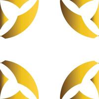 Luxury golden geometry frame design vector