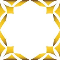 Luxury golden geometry frame design vector