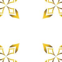 Luxury golden geometry frame design vector