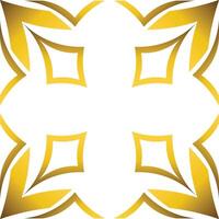 Luxury golden geometry frame design vector
