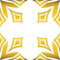 Luxury golden geometry frame design vector