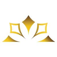 golden flower petal design vector
