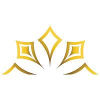 golden flower petal design vector