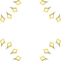 Luxury golden geometry frame design vector