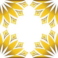Luxury golden geometry frame design vector