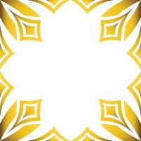 Luxury golden geometry frame design vector