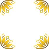 Luxury golden geometry frame design vector