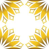 Luxury golden geometry frame design vector