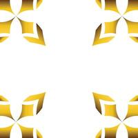 Luxury golden geometric frame design vector