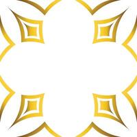 Luxury golden geometric frame design vector