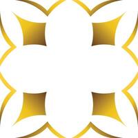 Luxury golden geometric frame design vector
