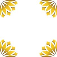 Luxury golden geometric frame design vector