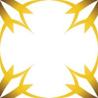 Luxury golden geometric frame design vector