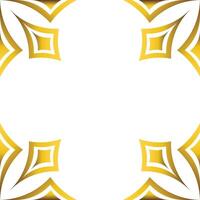 golden geometry frame design vector