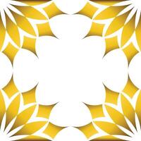 golden geometry frame design vector