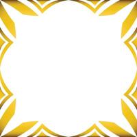 golden geometry frame design vector