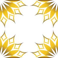 golden geometry frame design vector