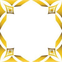golden geometry frame design vector