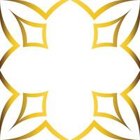 golden geometry frame design vector