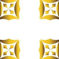 golden geometry frame design vector