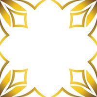 golden geometry frame design vector