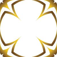 golden geometry frame design vector
