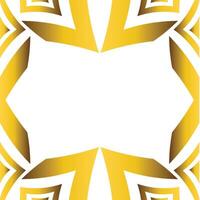 golden geometry frame design vector