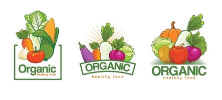 vegetable logo design vector