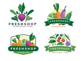 vegetable logo design vector