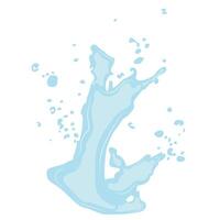 icon of a big splash of water with splashes of blue color vector
