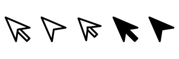 pointer cursor icon in line style suitable for web, computer application icons, and technology infographics vector
