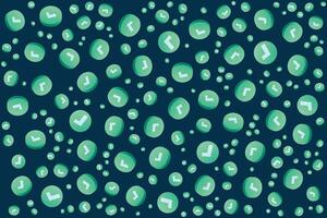 green and blue circles with a white arrow pointing to the right. vector