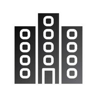 Building icon solid gradient black vector