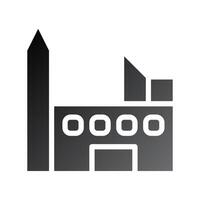 Building icon solid gradient black vector