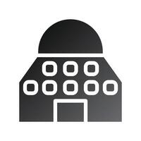 Building icon solid gradient black vector
