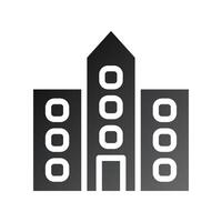 Building icon solid gradient black vector