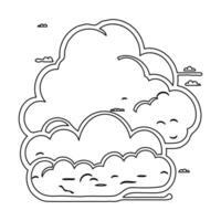 cloud winter outline illustration sketch vector