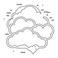 cloud winter outline illustration sketch vector