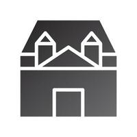 house icon gradient solid black vector