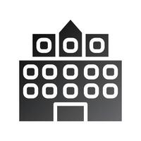 Building icon solid gradient black vector