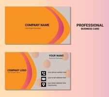 Professional business card design Valuable for personal and corporate use. vector