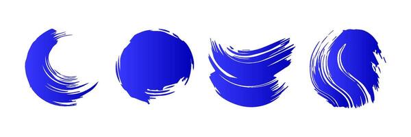Blue paint brush stroke, ink splatter and artistic design elements. Dirty watercolor texture, box, frame, grunge background, splash or creative shape for social media. Abstract drawing. vector