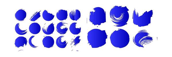 Blue paint brush stroke, ink splatter and artistic design elements. Dirty watercolor texture, box, frame, grunge background, splash or creative shape for social media. Abstract drawing. vector