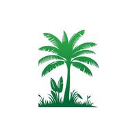 Banana Tree Silhouette Icon. Illustration of Banana Tree. Banana tree with fruit symbol. Banana tree sign. vector