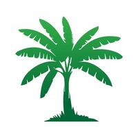 Banana Tree Silhouette Icon. Illustration of Banana Tree. Banana tree with fruit symbol. Banana tree sign. vector