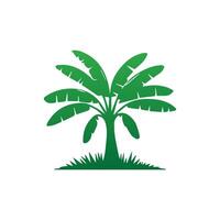 Banana Tree Silhouette Icon. Illustration of Banana Tree. Banana tree with fruit symbol. Banana tree sign. vector