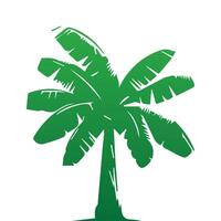 Banana Tree Silhouette Icon. Illustration of Banana Tree. Banana tree with fruit symbol. Banana tree sign. vector