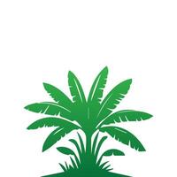 Banana Tree Silhouette Icon. Illustration of Banana Tree. Banana tree with fruit symbol. Banana tree sign. vector