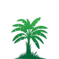 Banana Tree Silhouette Icon. Illustration of Banana Tree. Banana tree with fruit symbol. Banana tree sign. vector