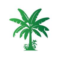 Banana Tree Silhouette Icon. Illustration of Banana Tree. Banana tree with fruit symbol. Banana tree sign. vector